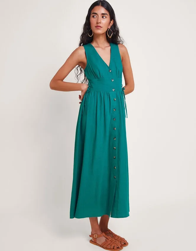 Women Kaya ButtonThrough Dress Teal Monsoon Dresses