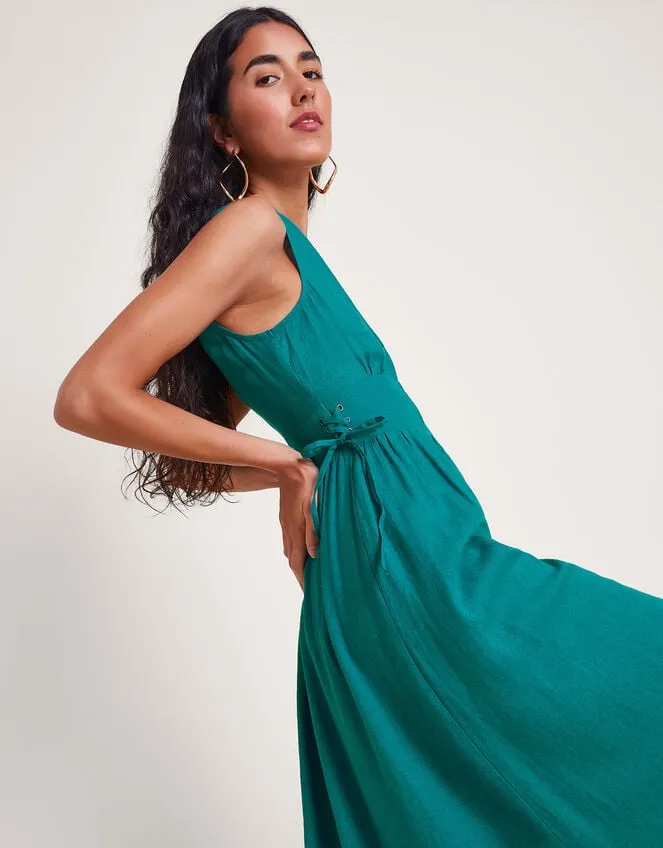 Women Kaya ButtonThrough Dress Teal Monsoon Dresses