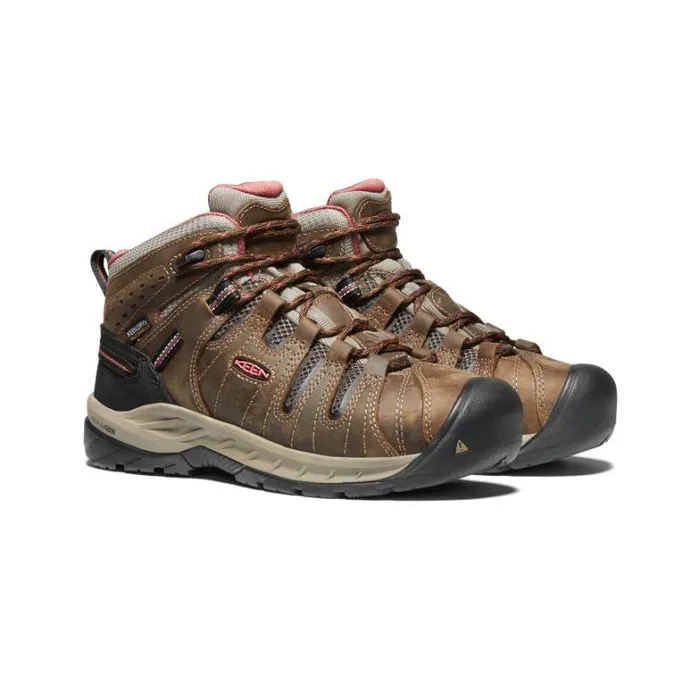 Women KEEN Boots 6quot Brown Work Boots 8211 Flint II Mid WP Soft Toe Women KEEN Boots 6quot Brown Work Boots 8211 Flint II Mid WP Soft Toe