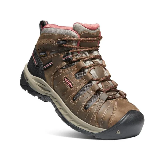 Women KEEN Boots 6quot Brown Work Boots 8211 Flint II Mid WP Soft Toe Women KEEN Boots 6quot Brown Work Boots 8211 Flint II Mid WP Soft Toe