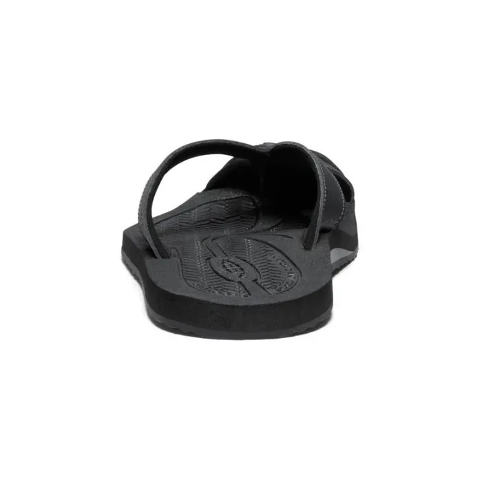 Women KEEN Casual Barbados BlackSteel Grey Leather FlipFlop Women KEEN Casual Barbados BlackSteel Grey Leather FlipFlop