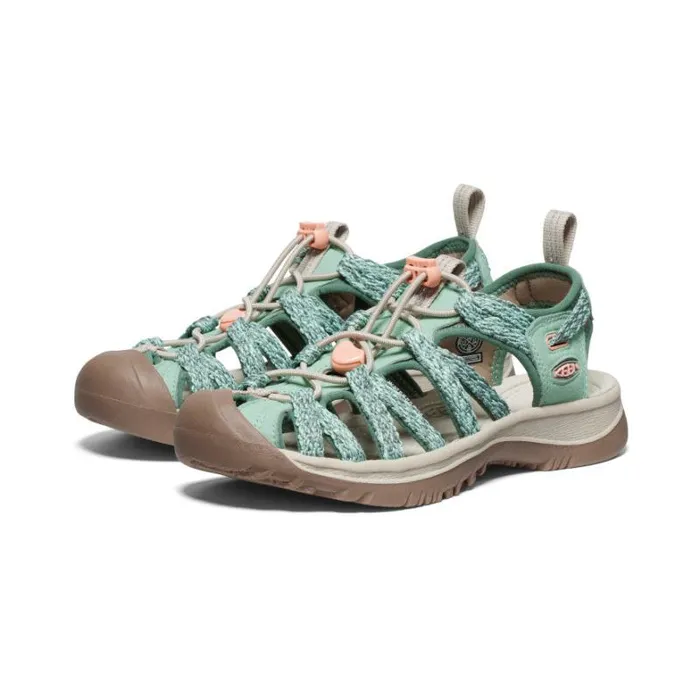 Women KEEN Hike Whisper Granite GreenPeach Parfait Closed Toe Sandal Women KEEN Hike Whisper Granite GreenPeach Parfait Closed Toe Sandal