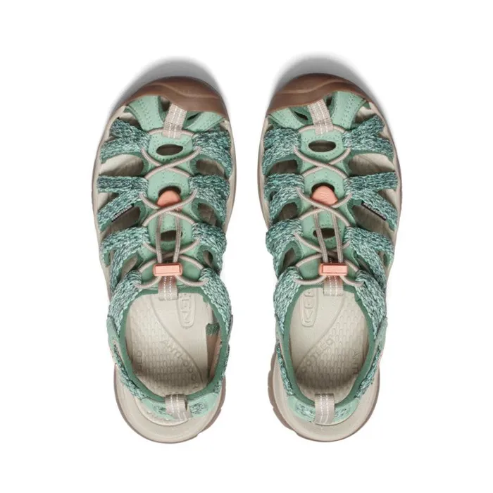 Women KEEN Hike Whisper Granite GreenPeach Parfait Closed Toe Sandal Women KEEN Hike Whisper Granite GreenPeach Parfait Closed Toe Sandal