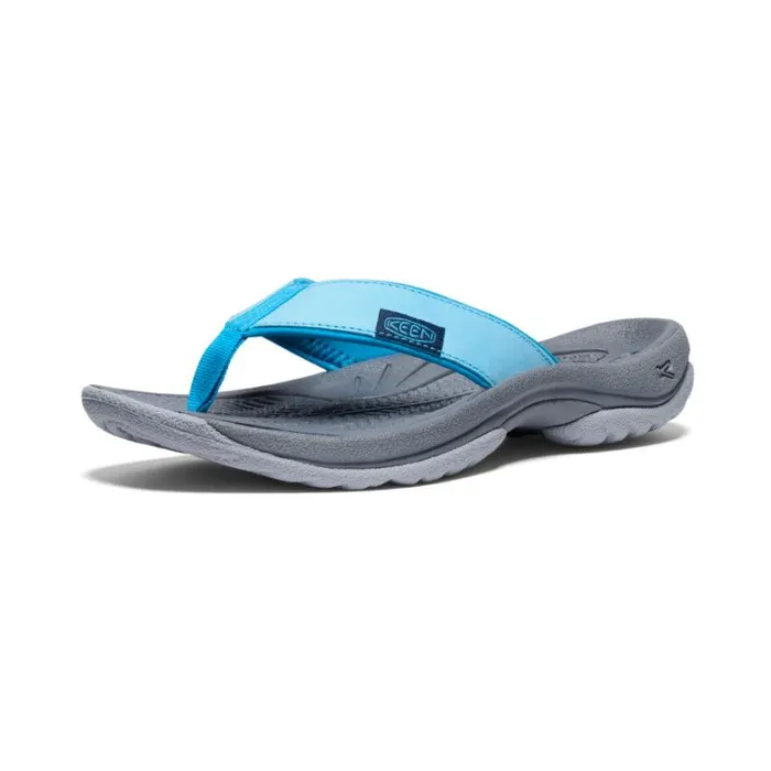 Women KEEN Sandals Kona Flip Blue AtollBlue Danube Leather FlipFlop Women KEEN Sandals Kona Flip Blue AtollBlue Danube Leather FlipFlop