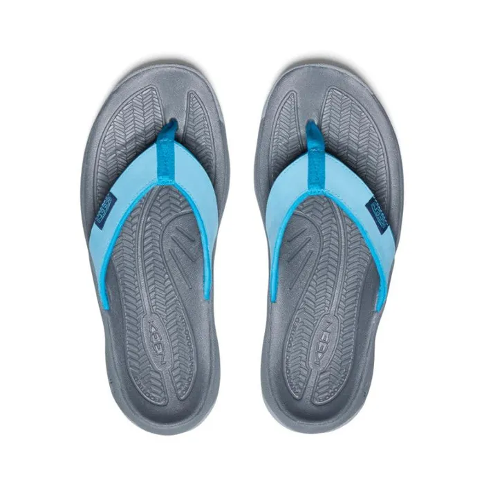 Women KEEN Sandals Kona Flip Blue AtollBlue Danube Leather FlipFlop Women KEEN Sandals Kona Flip Blue AtollBlue Danube Leather FlipFlop