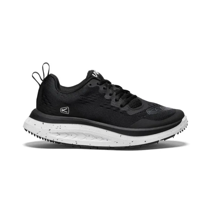 Women KEEN Shoes WK400 BlackWhite Leather Walking Shoe