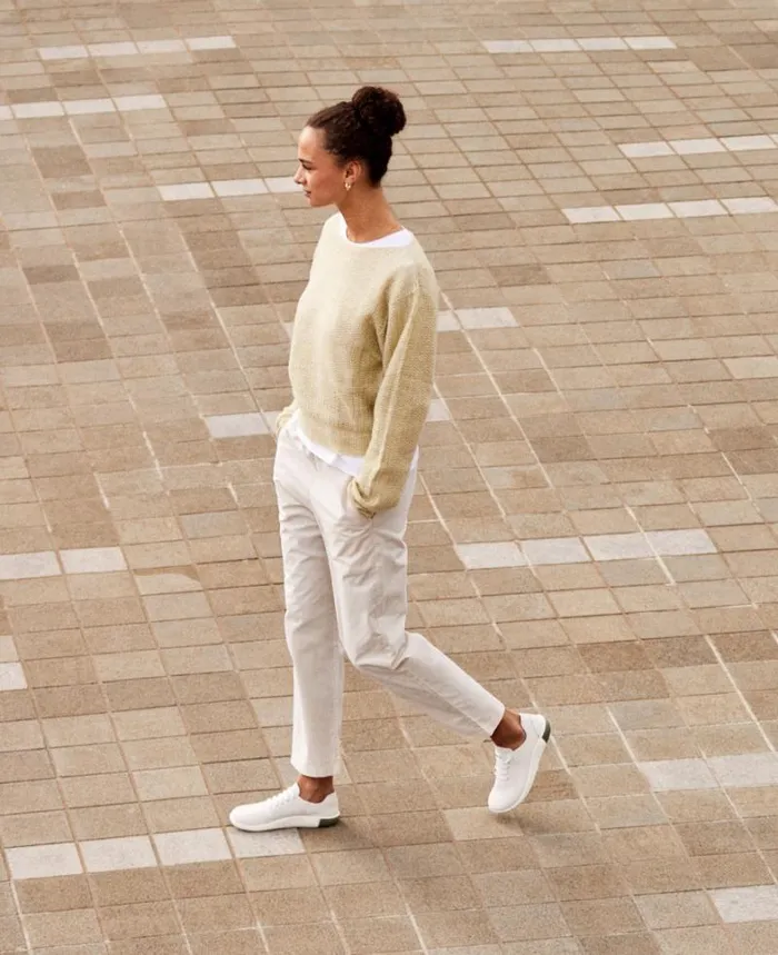 Women KEEN SlipOns White Leather Sneakers 8211 KNX Lace