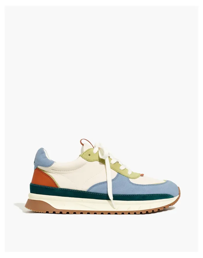 Women Kickoff Trainer Sneakers In Colorblock Recycled Nylon And Suede Faded Seagrass Multi Madewell Sneakers Women Kickoff Trainer Sneakers In Colorblock Recycled Nylon And Suede Faded Seagrass Multi Madewell Sneakers