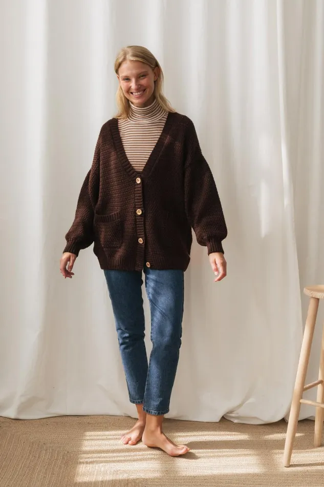 Women Knits Women 8211 Ballycastle 8211 Coffee TWOTHIRDS Knits