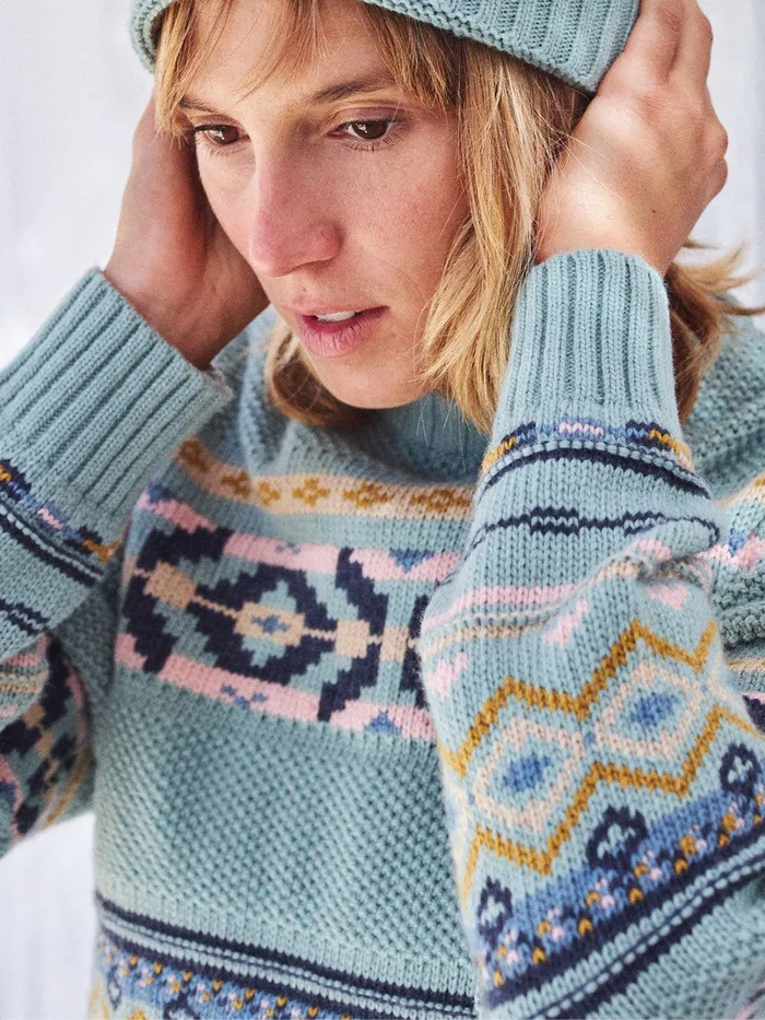 Women Knits Women 8211 Nukuoro 8211 Dusty Aqua TWOTHIRDS Knits