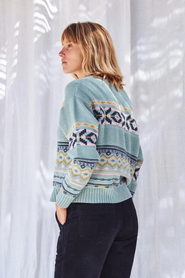 Women Knits Women 8211 Nukuoro 8211 Dusty Aqua TWOTHIRDS Knits
