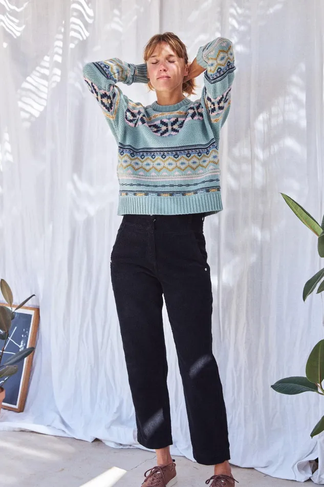 Women Knits Women 8211 Nukuoro 8211 Dusty Aqua TWOTHIRDS Knits