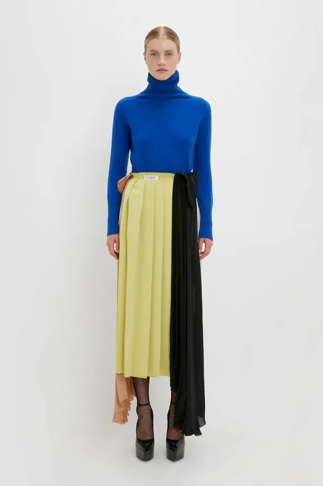 Women Knitwear Victoria Beckham Polo Neck Jumper In Sapphire Blue