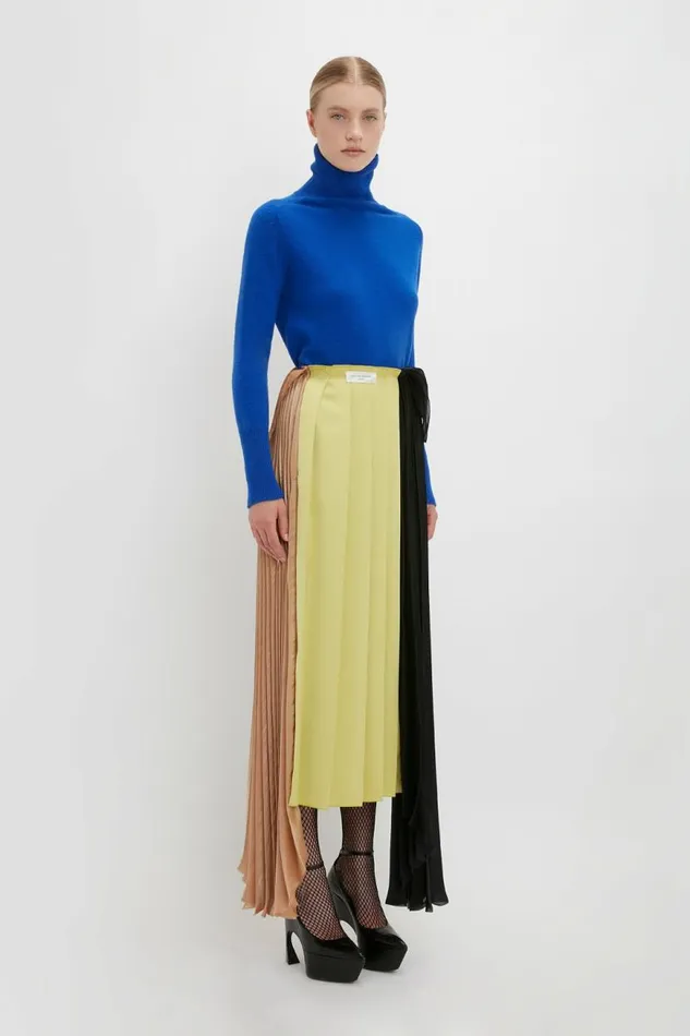 Women Knitwear Victoria Beckham Polo Neck Jumper In Sapphire Blue