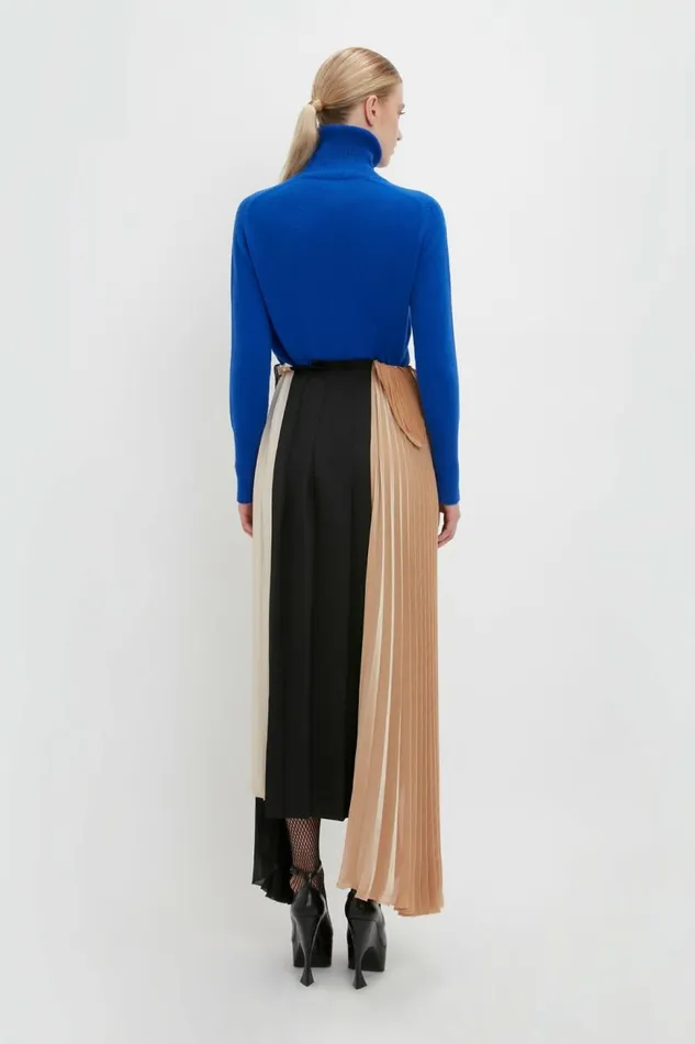 Women Knitwear Victoria Beckham Polo Neck Jumper In Sapphire Blue