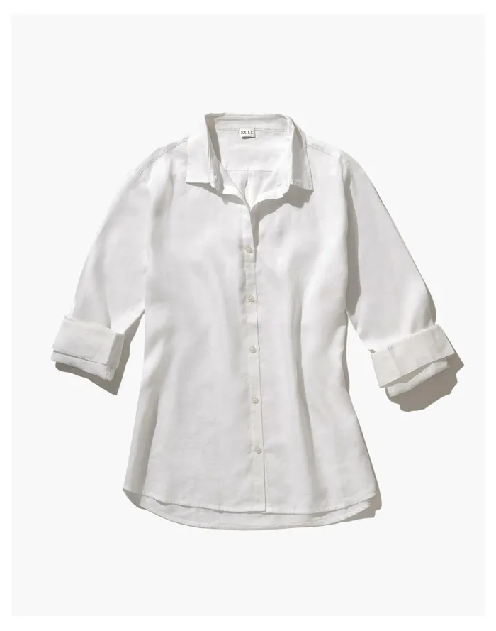 Women KULE The Linen Hutton White Madewell Tops and Shirts
