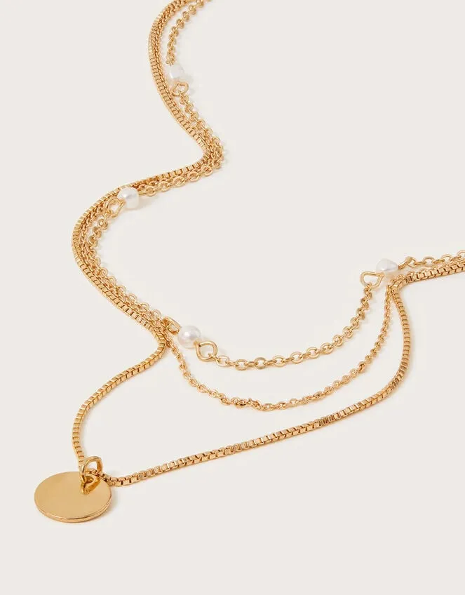 Women Layered Chain Necklace Monsoon Jewellery and Hair