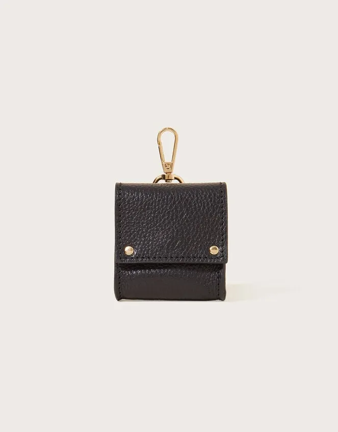Women Leather Ear Pod Case Black Monsoon Bags and Purses