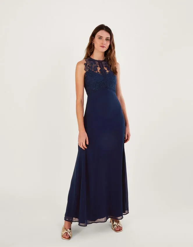 Women Lena Lace Maxi Dress Blue Monsoon Occasionwear