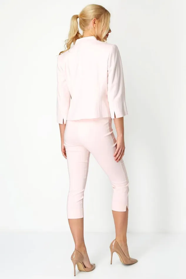 Women Light Pink 34 Sleeve Rochette Jacket Roman Occasionwear