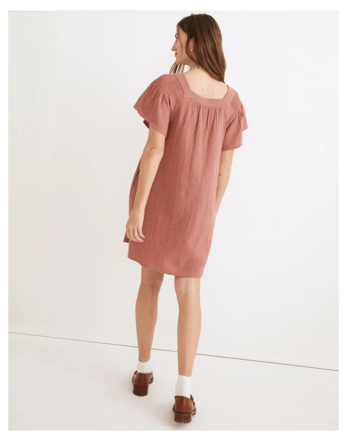 Women Lightspun Butterfly Square Neck Mini Dress Vintage Quartz Madewell Dresses Women Lightspun Butterfly Square Neck Mini Dress Vintage Quartz Madewell Dresses
