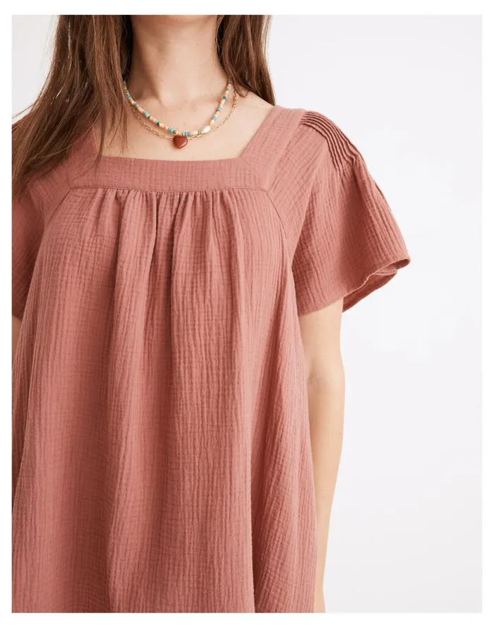 Women Lightspun Butterfly Square Neck Mini Dress Vintage Quartz Madewell Dresses Women Lightspun Butterfly Square Neck Mini Dress Vintage Quartz Madewell Dresses