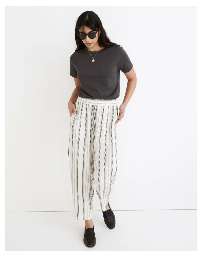 Women Lightspun Pull On Balloon Pants Antique Cream Madewell Pants