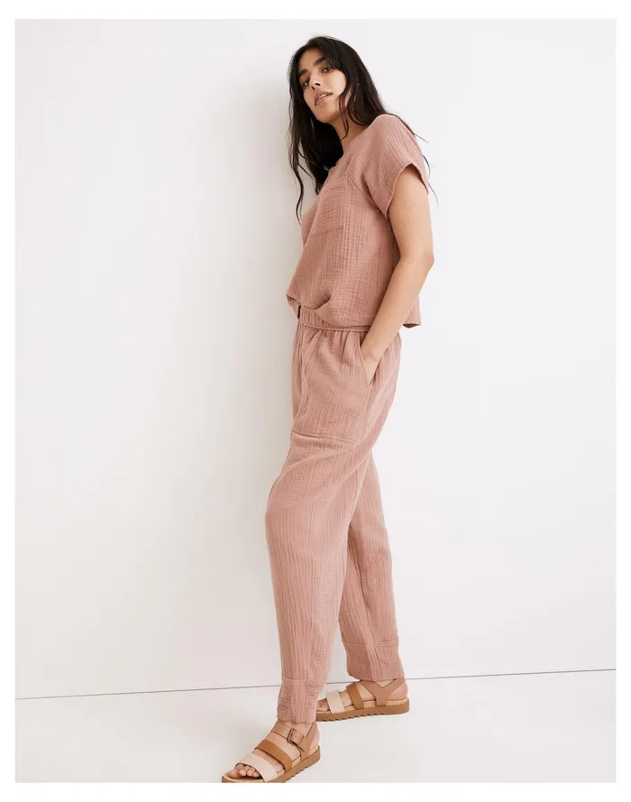 Women Lightspun Pull On Balloon Pants Faded Mauve Madewell Pants Women Lightspun Pull On Balloon Pants Faded Mauve Madewell Pants