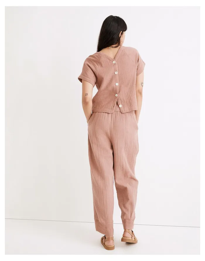 Women Lightspun Pull On Balloon Pants Faded Mauve Madewell Pants Women Lightspun Pull On Balloon Pants Faded Mauve Madewell Pants
