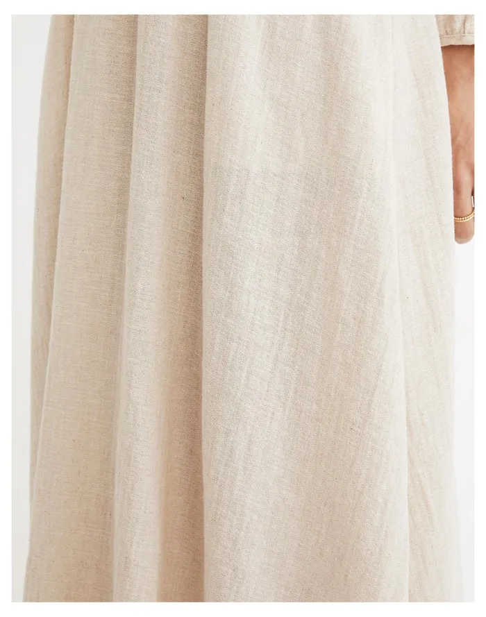 Women Linen Cotton Ruffle Neck Midi Dress Undyed Madewell Dresses Women Linen Cotton Ruffle Neck Midi Dress Undyed Madewell Dresses