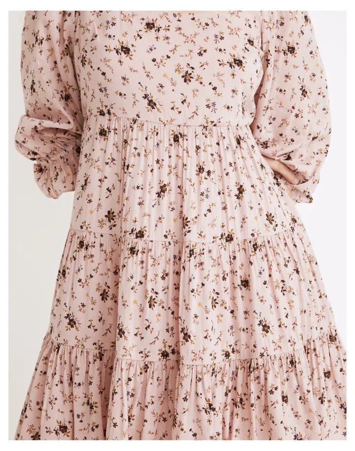 Women Lizzie Babydoll Dress In Fresh Sprigs Wisteria Dove Madewell Dresses Women Lizzie Babydoll Dress In Fresh Sprigs Wisteria Dove Madewell Dresses