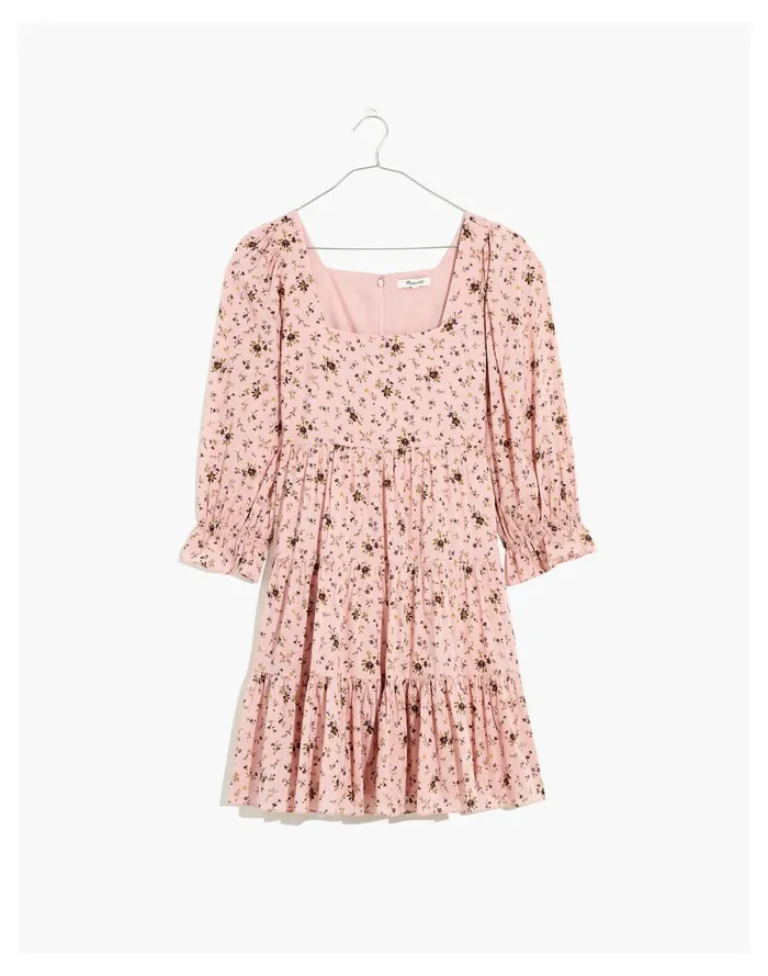 Women Lizzie Babydoll Dress In Fresh Sprigs Wisteria Dove Madewell Dresses Women Lizzie Babydoll Dress In Fresh Sprigs Wisteria Dove Madewell Dresses