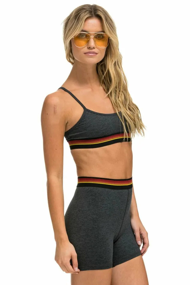 Women LOGO ADJUSTABLE BRALETTE 8211 CHARCOAL Aviator Nation SportsBras Women LOGO ADJUSTABLE BRALETTE 8211 CHARCOAL Aviator Nation SportsBras