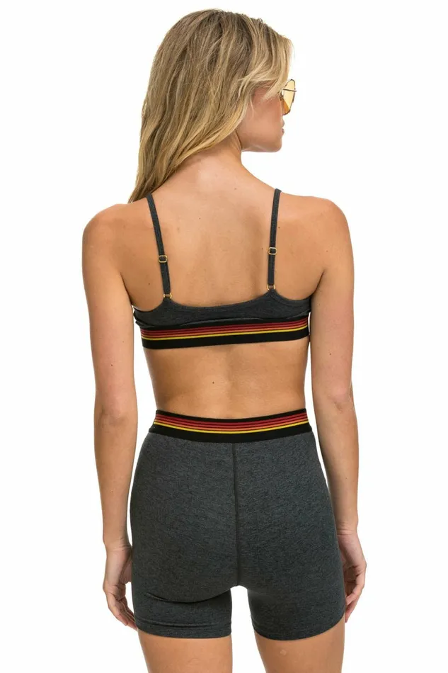Women LOGO ADJUSTABLE BRALETTE 8211 CHARCOAL Aviator Nation SportsBras Women LOGO ADJUSTABLE BRALETTE 8211 CHARCOAL Aviator Nation SportsBras