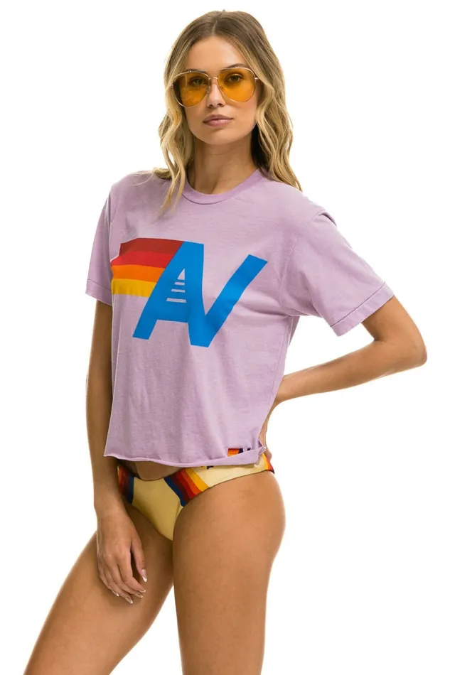 Women LOGO BOYFRIEND TEE 8211 MAUVE Aviator Nation UnisexTees Women LOGO BOYFRIEND TEE 8211 MAUVE Aviator Nation UnisexTees