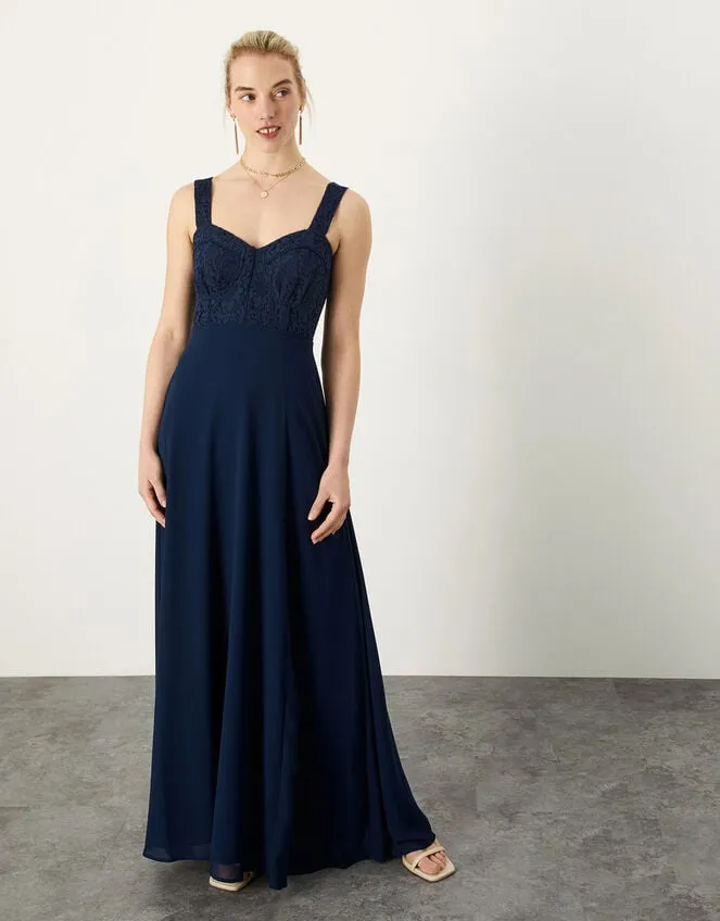 Women Lori Lace Maxi Dress Blue Monsoon Occasionwear