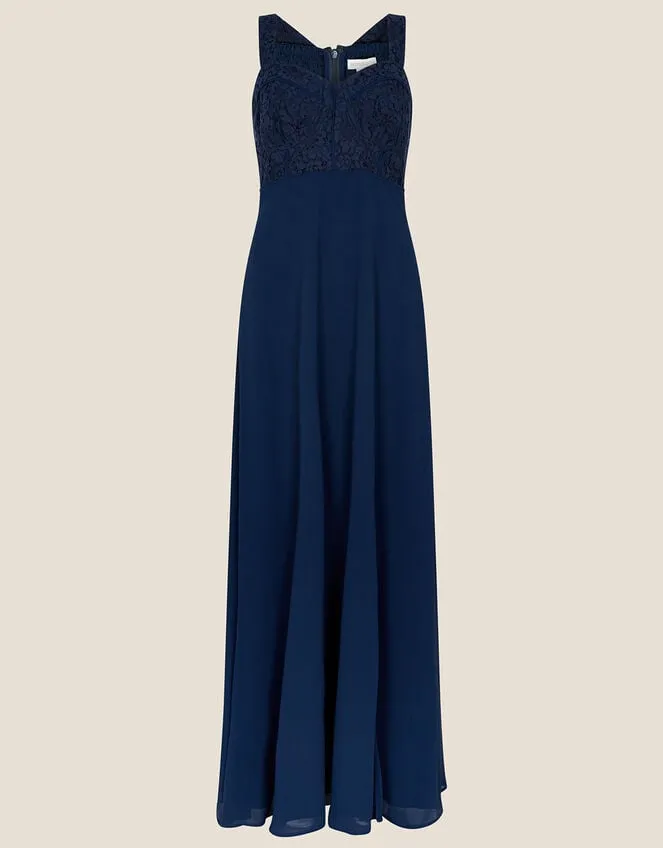 Women Lori Lace Maxi Dress Blue Monsoon Occasionwear