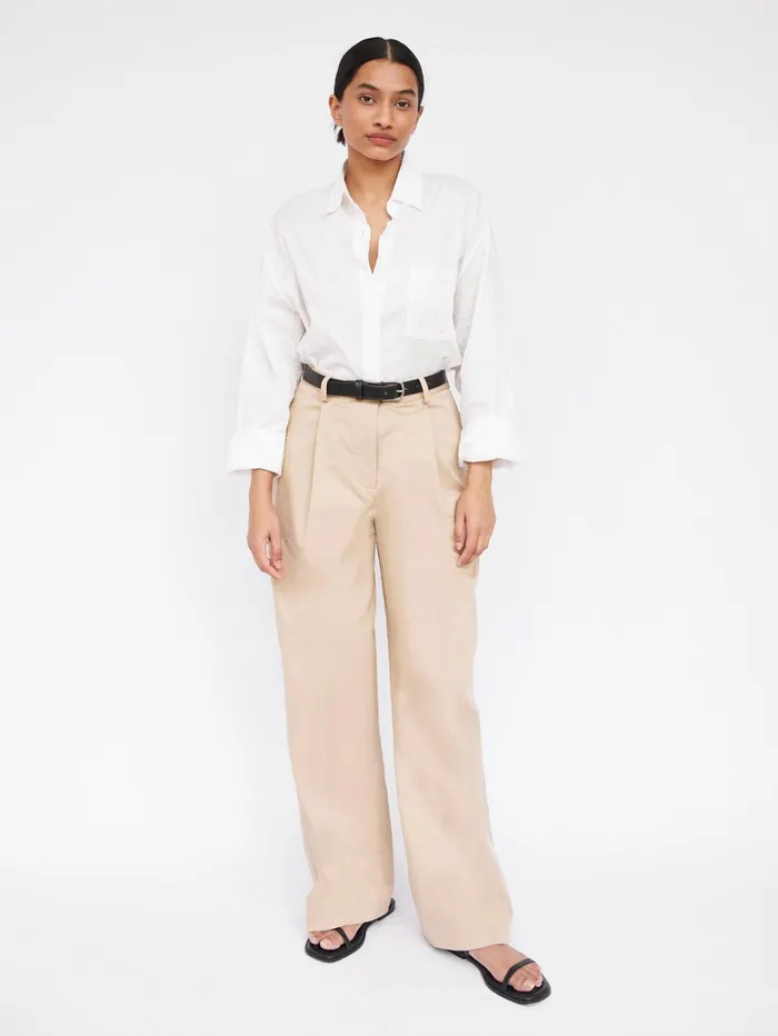 Women Matteau 8211 Embroidered Oversized Shirt In White The UNDONE Tops