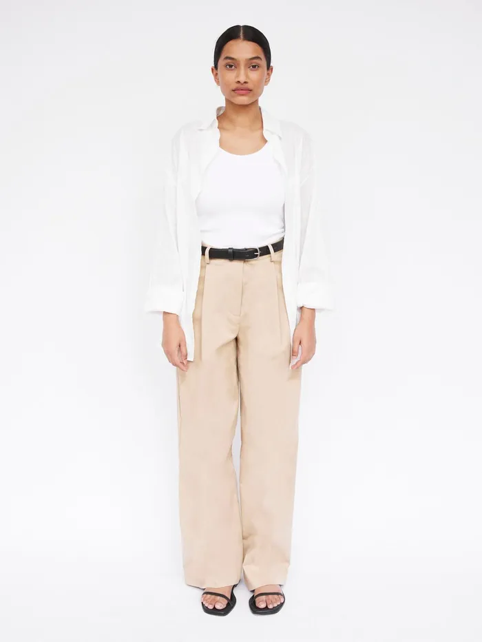 Women Matteau 8211 Embroidered Oversized Shirt In White The UNDONE Tops