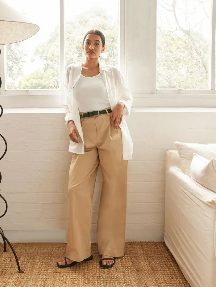 Women Matteau 8211 Embroidered Oversized Shirt In White The UNDONE Tops