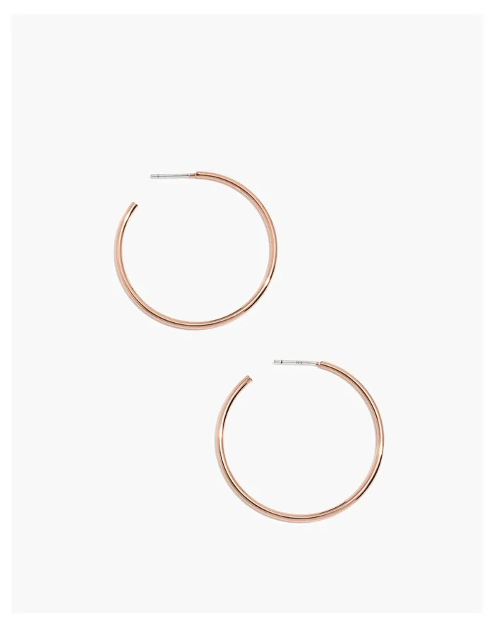 Women Medium Hoop Earrings Rose Gold Madewell Earrings