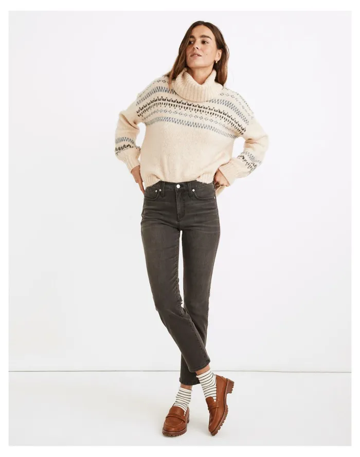 Women Mid Rise Stovepipe Jeans In Bridley Wash Bridley Wash Madewell Jeans