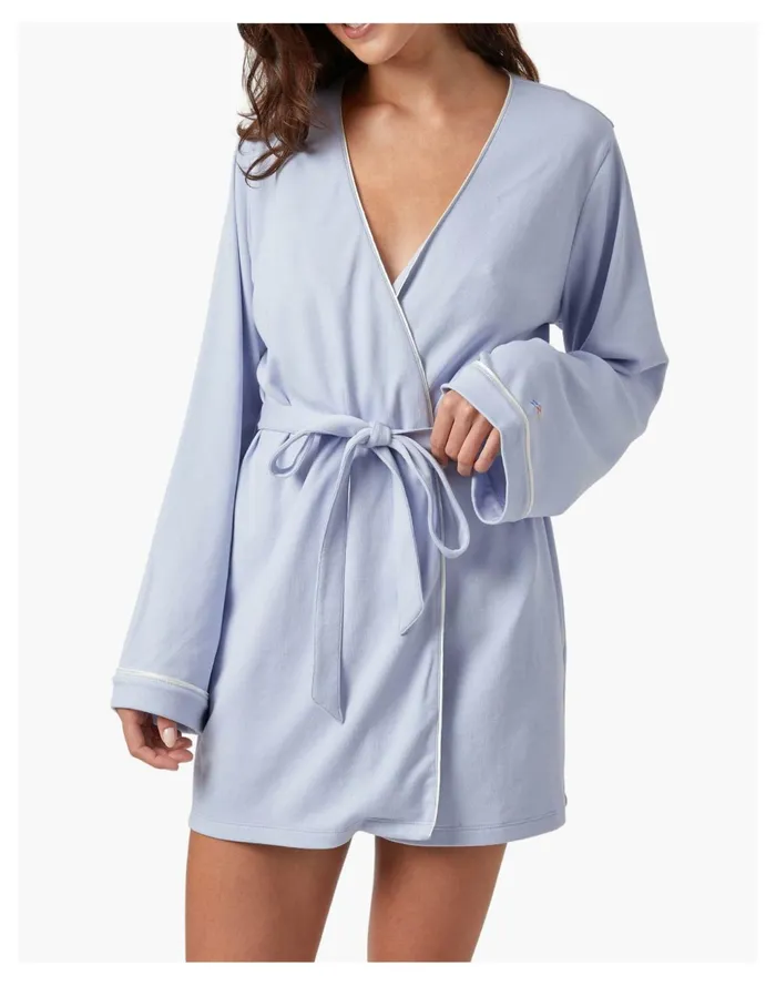 Women Morgan Lane NALA ROBE TWILIGHT Light Blue Madewell Pajamas