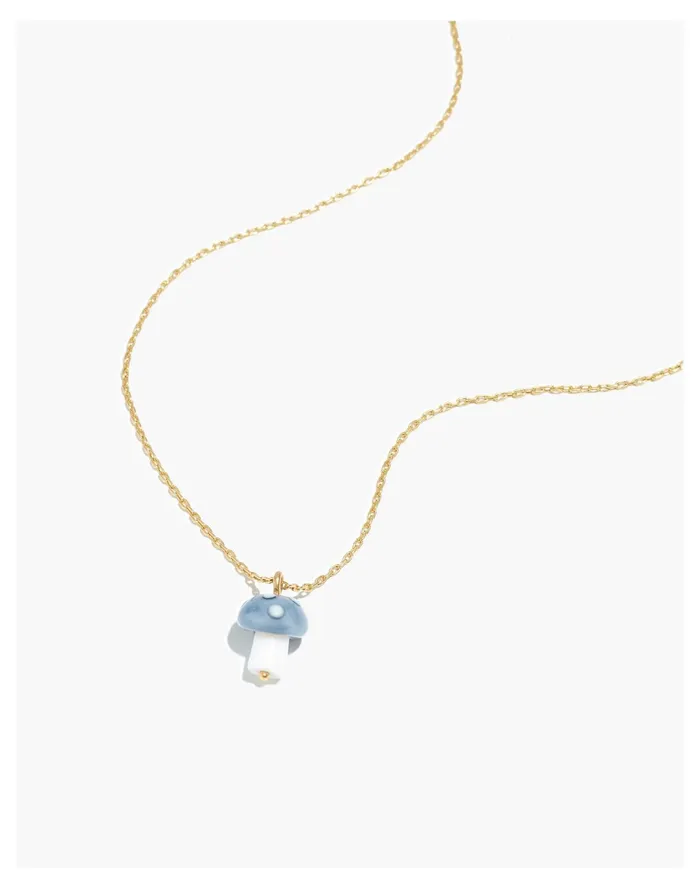 Women Mushroom Pendant Necklace Summer Breeze Madewell Necklaces