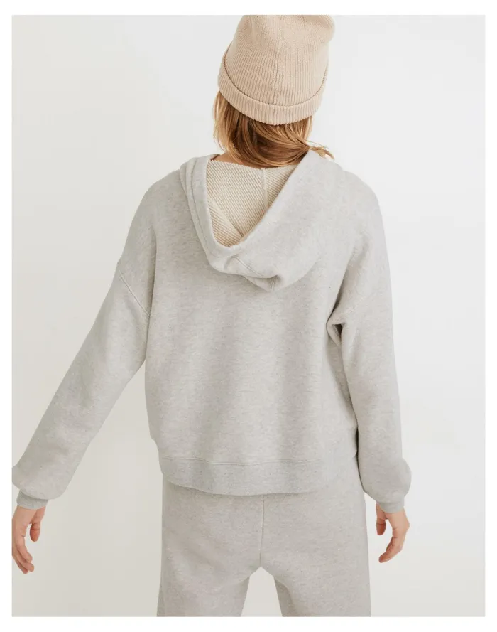 Women MWL Airyterry Hoodie Sweatshirt Hthr Lt Grey Madewell Sweatshirts and Sweatpants Women MWL Airyterry Hoodie Sweatshirt Hthr Lt Grey Madewell Sweatshirts and Sweatpants