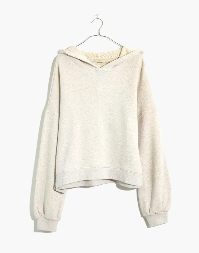 Women MWL Airyterry Hoodie Sweatshirt Hthr Lt Grey Madewell Sweatshirts and Sweatpants Women MWL Airyterry Hoodie Sweatshirt Hthr Lt Grey Madewell Sweatshirts and Sweatpants