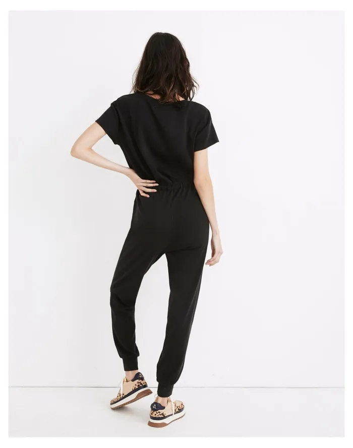 Women MWL Breeze Drawstring Jumpsuit True Black Madewell Pajamas Women MWL Breeze Drawstring Jumpsuit True Black Madewell Pajamas