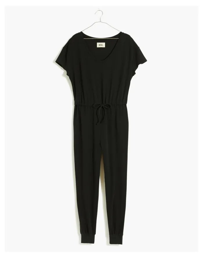 Women MWL Breeze Drawstring Jumpsuit True Black Madewell Pajamas Women MWL Breeze Drawstring Jumpsuit True Black Madewell Pajamas