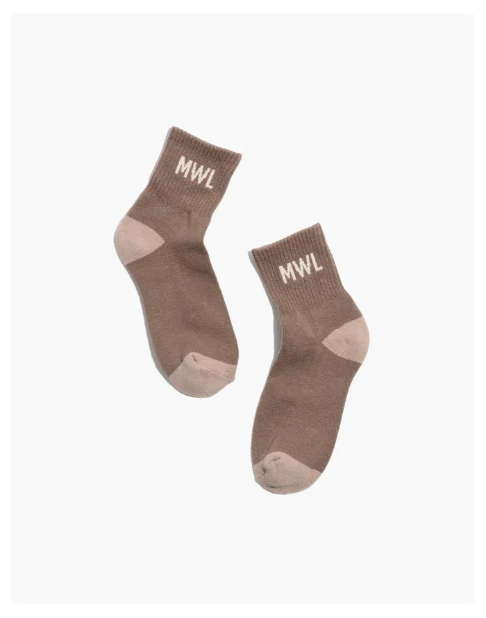 Women MWL Cloudlift Sneaker Ankle Socks Telluride Stone Madewell Socks