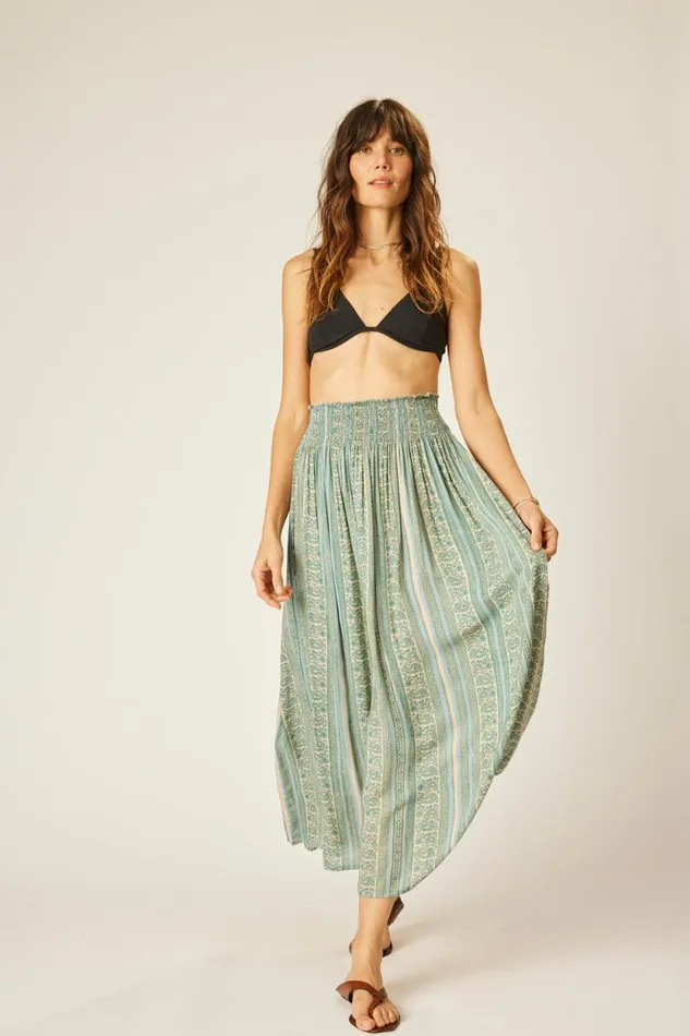 Women Natalie Martin Bottoms Bella Skirt Paisley Stripe Pool